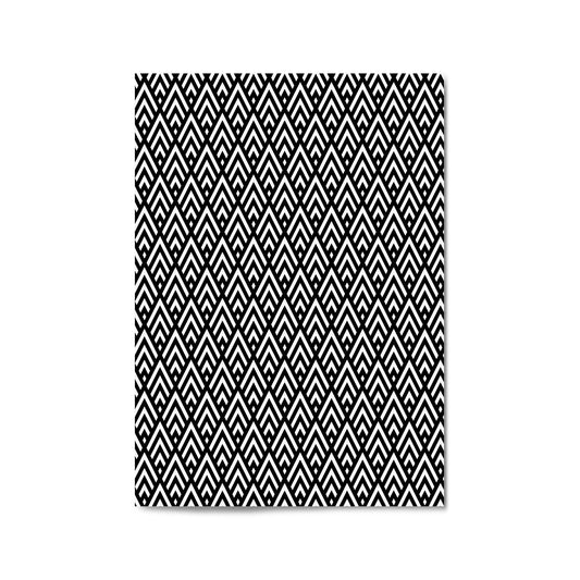 Geometric Pattern Abstract Black & White Wall Art #1 - The Affordable Art Company