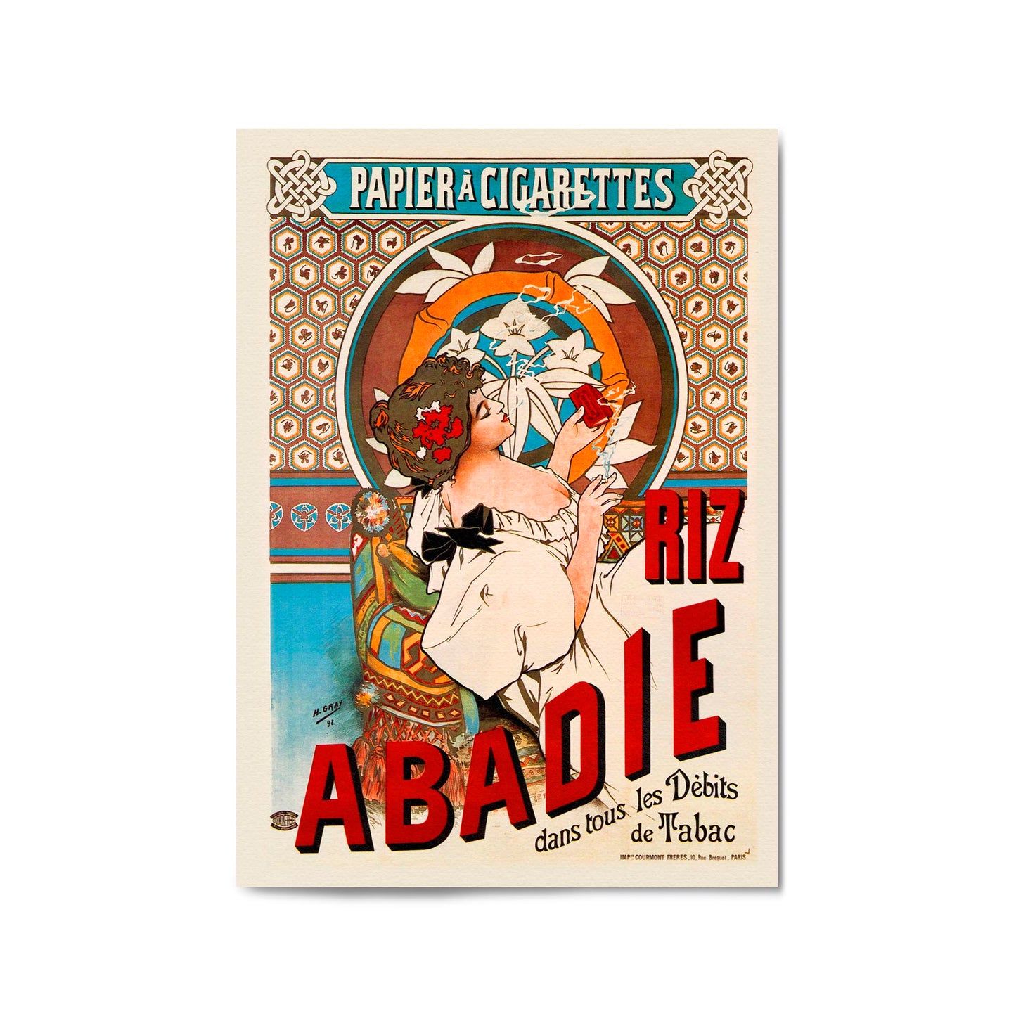 Abadie Cigarette Vintage Advert Wall Art - The Affordable Art Company