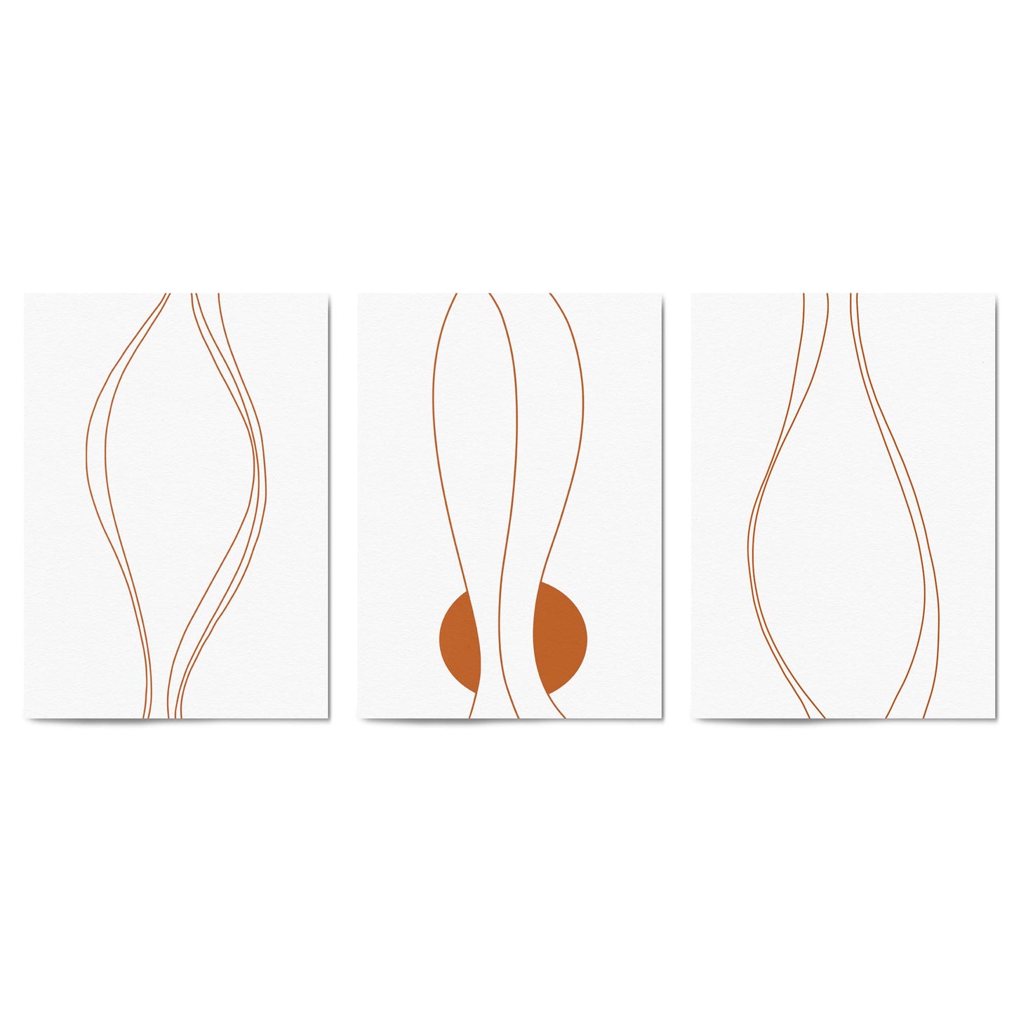 Set of Lines In Motion Abstract Minimal Wall Art #2 - The Affordable Art Company