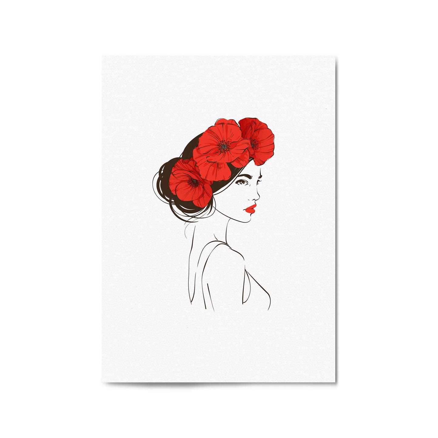 Cute Girl Minimal Fashion Bedroom Wall Art #1 - The Affordable Art Company