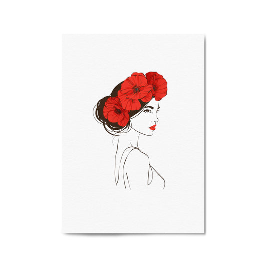Cute Girl Minimal Fashion Bedroom Wall Art #1 - The Affordable Art Company