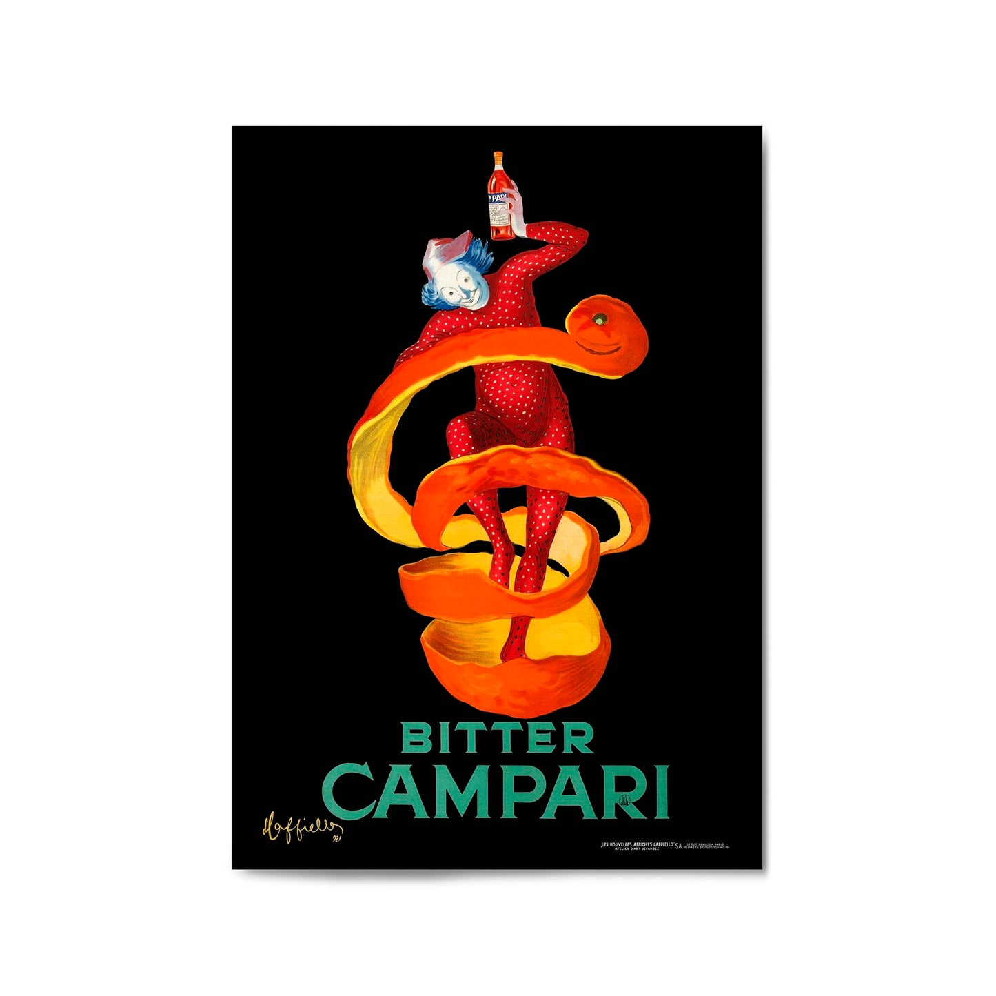 Vintage Campari Orange Peel Cafe Advert Wall Art - The Affordable Art Company