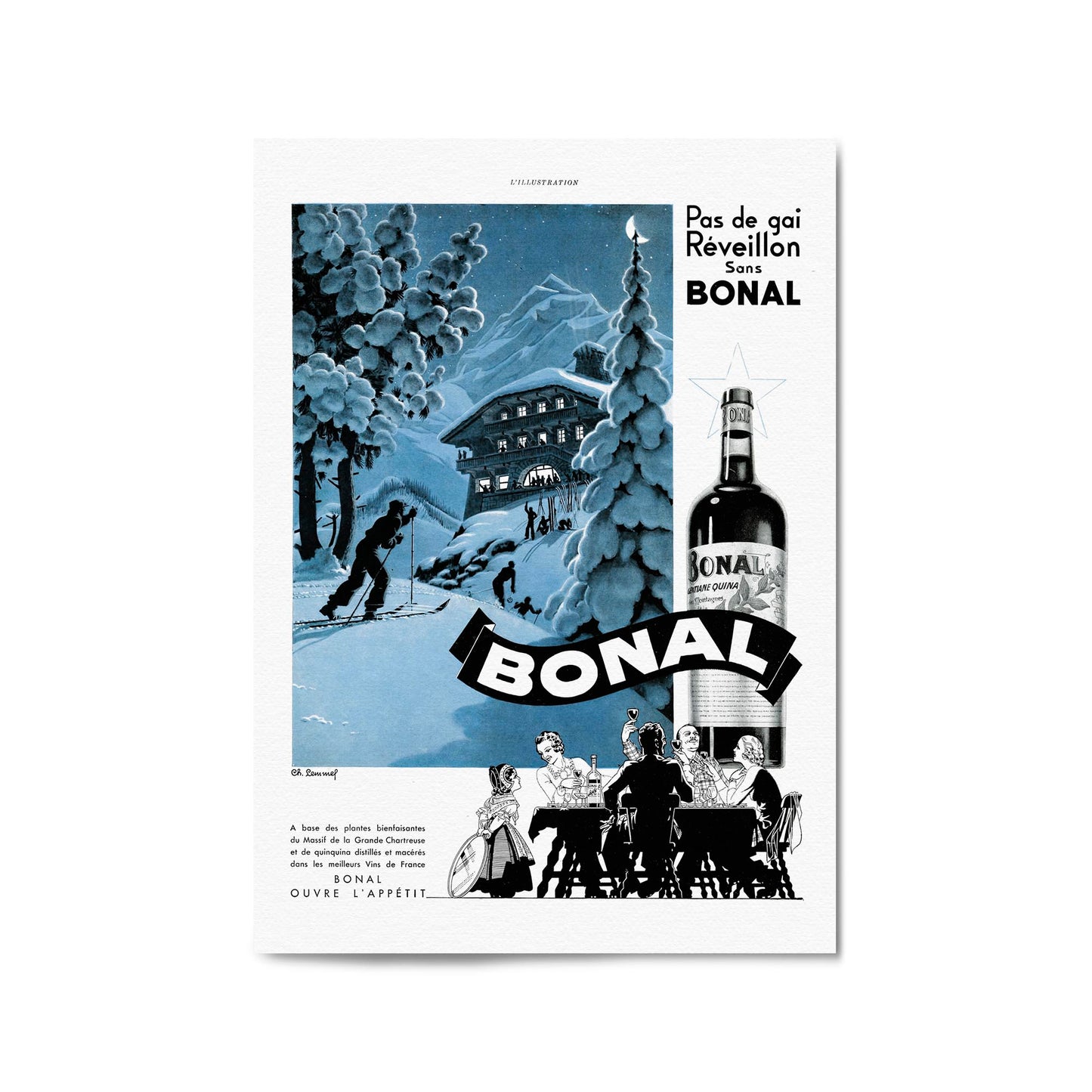 Bonal Vintage Advert Wall Art - The Affordable Art Company