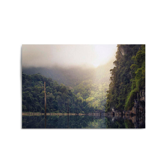 Calming Lake Landscape Photograph Wall Art - The Affordable Art Company