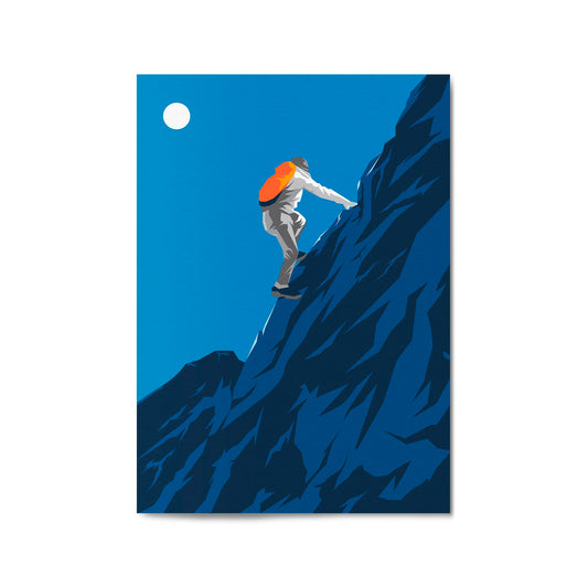 Retro Mountain Climbing Winter Sports Wall Art #1 - The Affordable Art Company