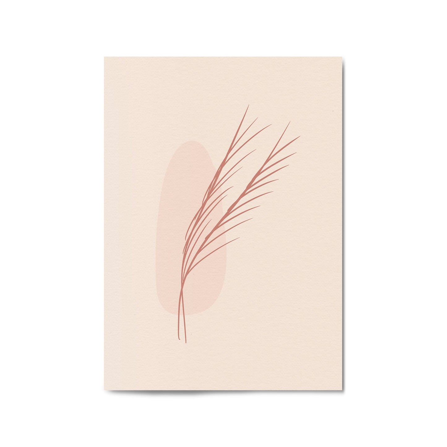 Minimal Branch Retro Pink & Pastel Wall Art - The Affordable Art Company
