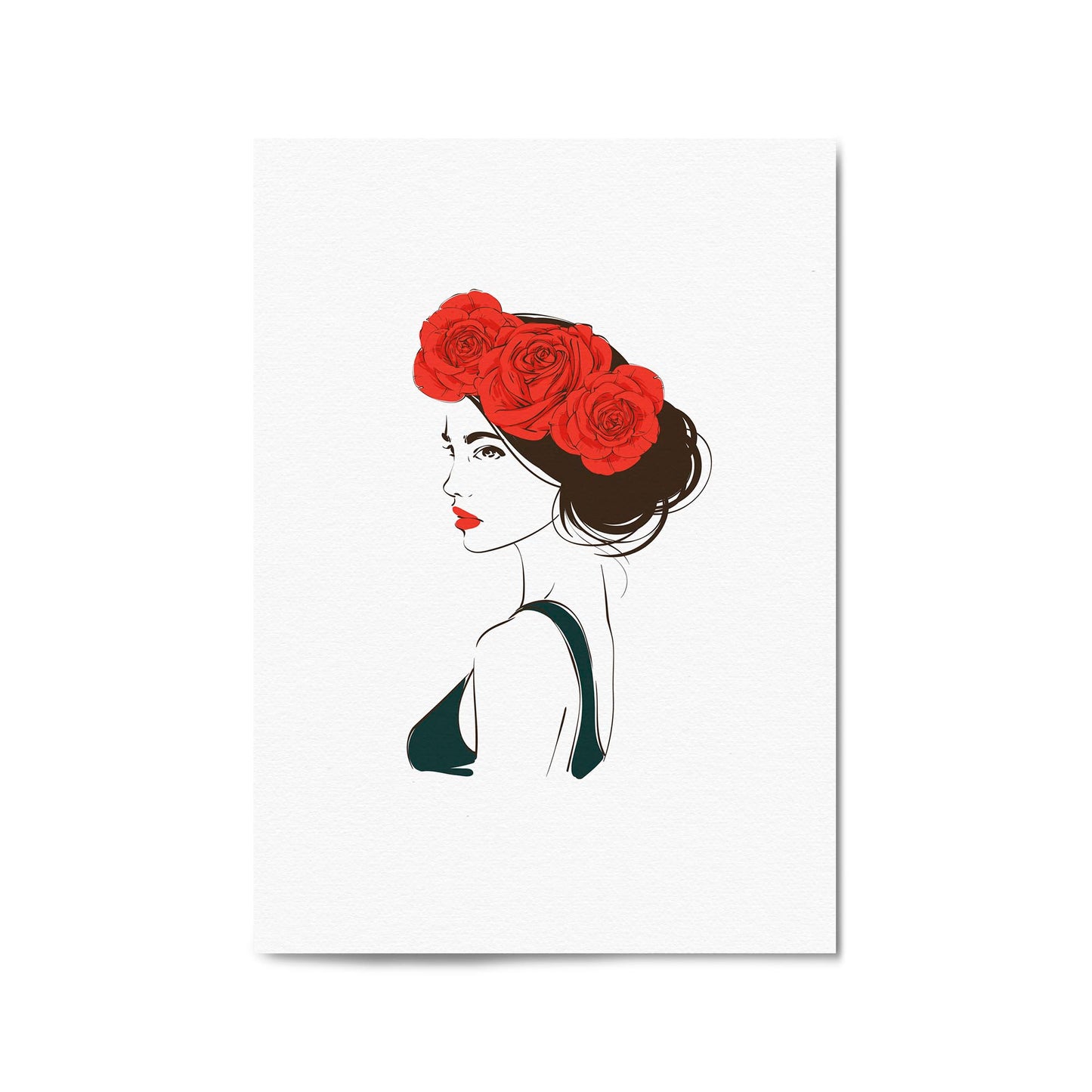 Cute Girl Minimal Fashion Bedroom Wall Art #4 - The Affordable Art Company