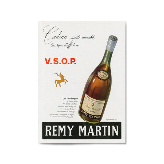 Remy Martin Cognac Champagne Vintage Drinks Advert Wall Art - The Affordable Art Company