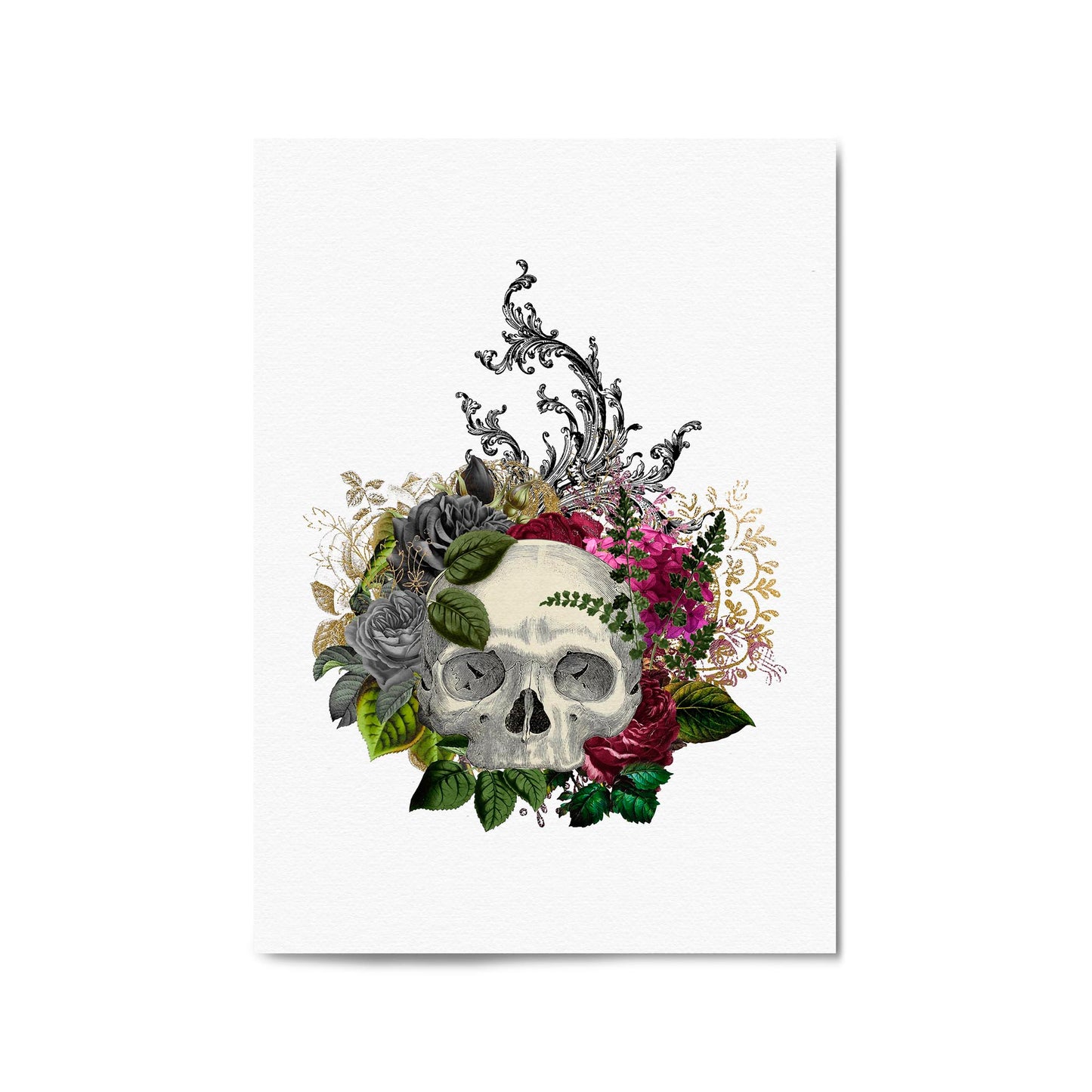 Gothic Skull Fashion Girls Bedroom Artwork Wall Art - The Affordable Art Company