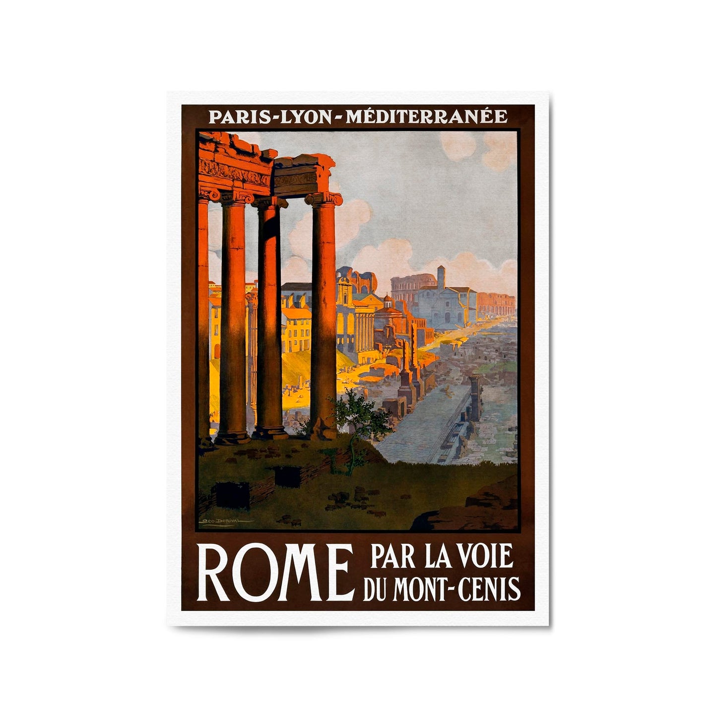 Vintage Rome Italy Tourism Advert Wall Art - The Affordable Art Company