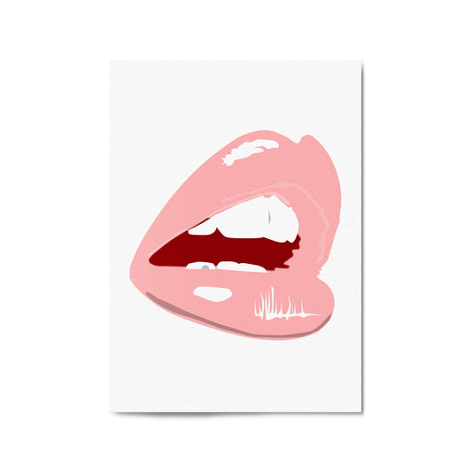 Pink Lips Fashion Girls Bedroom Makeup Wall Art - The Affordable Art Company