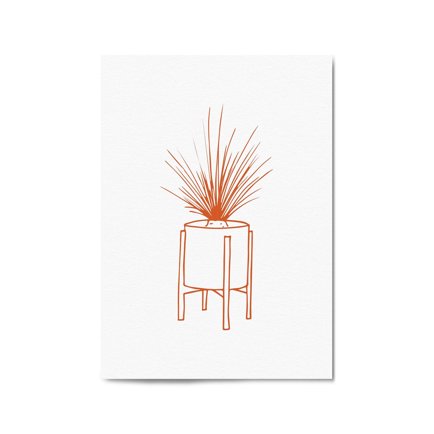 Abstract House Plant Minimal Living Room Wall Art #27 - The Affordable Art Company