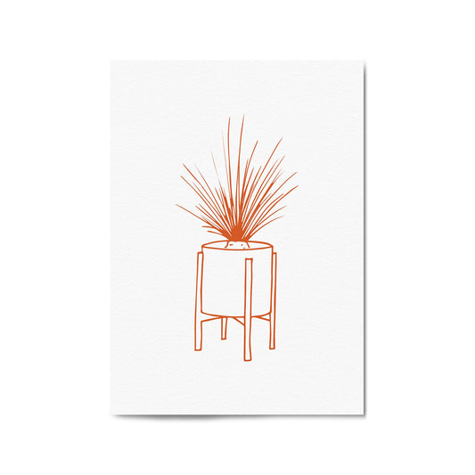 Abstract House Plant Minimal Living Room Wall Art #27 - The Affordable Art Company