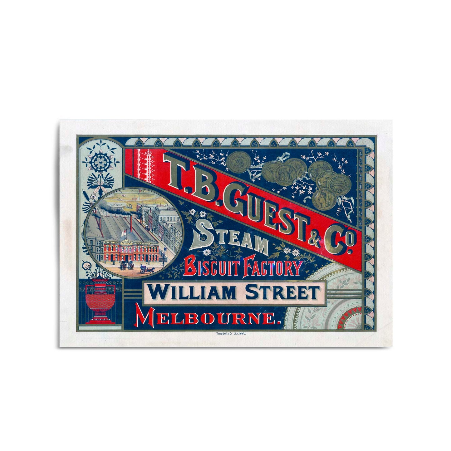 Steam Biscuit Factory Melbourne Vintage Wall Art #2 - The Affordable Art Company