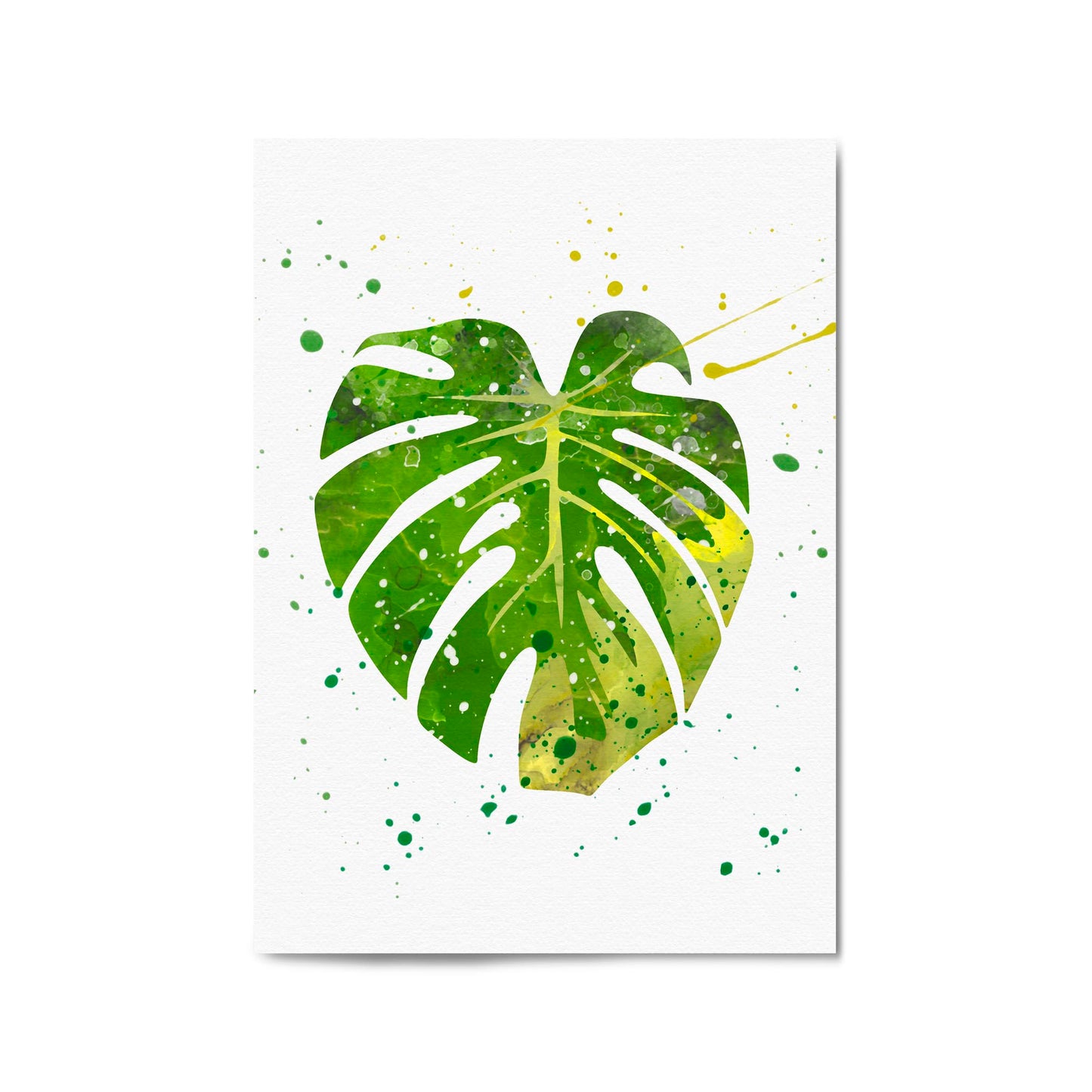 Palm Leaf Tropical Green Minimal Wall Art #2 - The Affordable Art Company