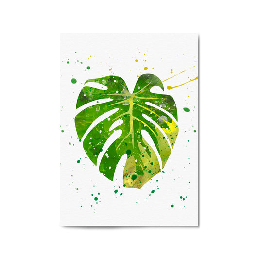 Palm Leaf Tropical Green Minimal Wall Art #2 - The Affordable Art Company