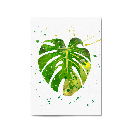 Palm Leaf Tropical Green Minimal Wall Art #2 - The Affordable Art Company