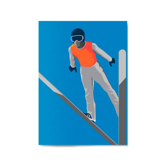 Retro Ski Winter Vintage Snow Cabin Wall Art #2 - The Affordable Art Company