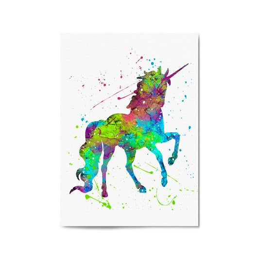 Unicorn Nursery Girls Bedroom Wall Art #2 - The Affordable Art Company