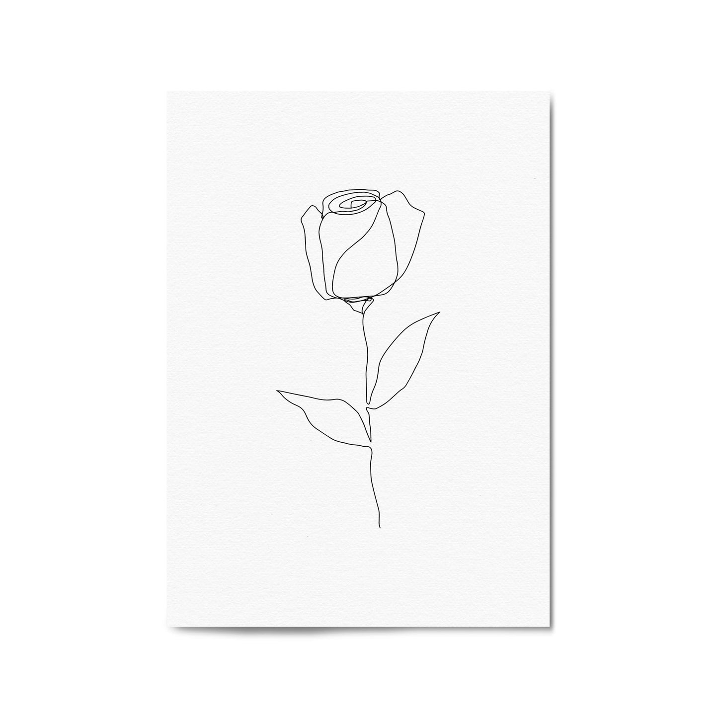 Minimal Floral Drawing Flower Abstract Wall Art #4 - The Affordable Art Company