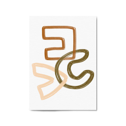 Modern Minimal Abstract Line Shapes Wall Art - The Affordable Art Company