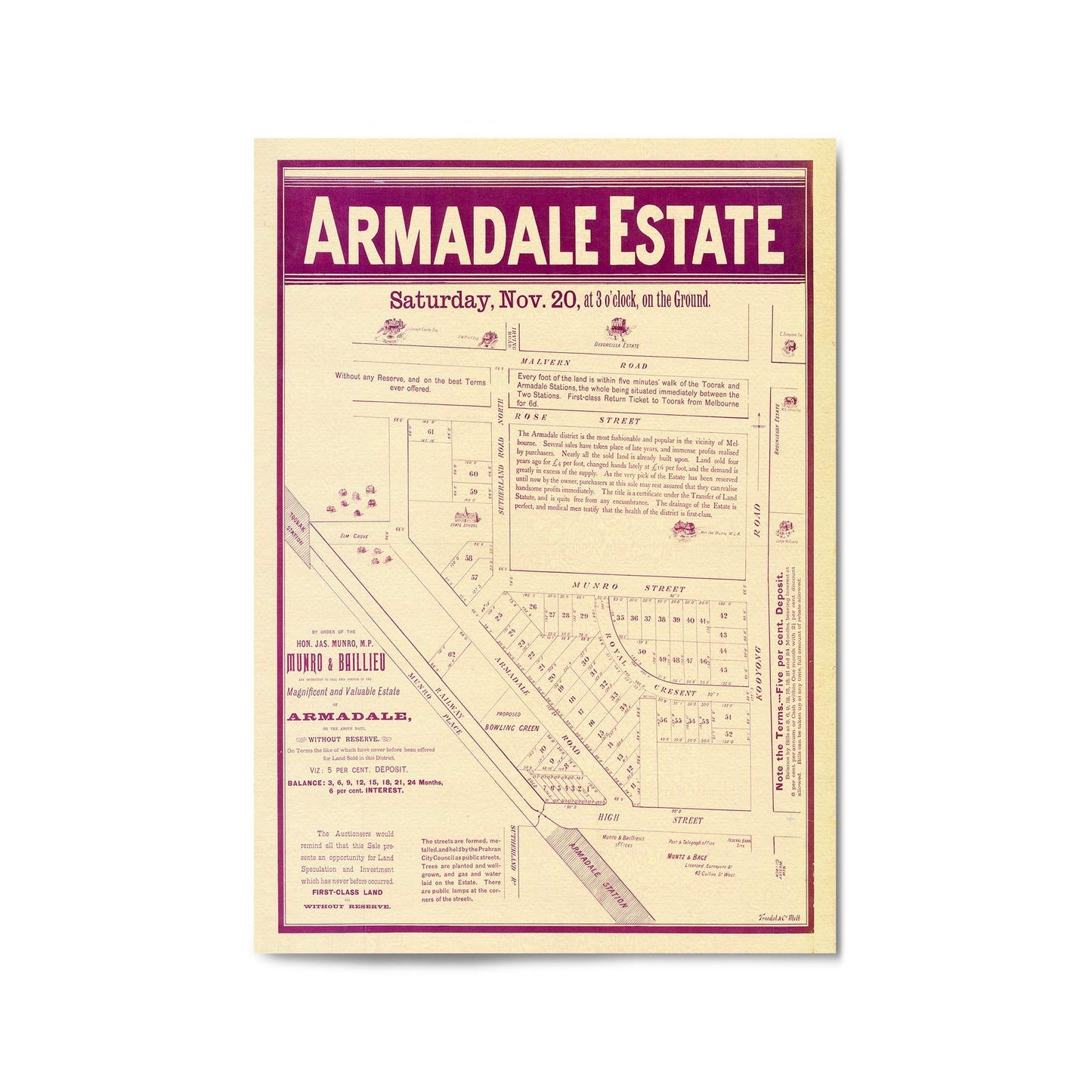 Armadale Melbourne Vintage Real Estate Advert Art #2 - The Affordable Art Company