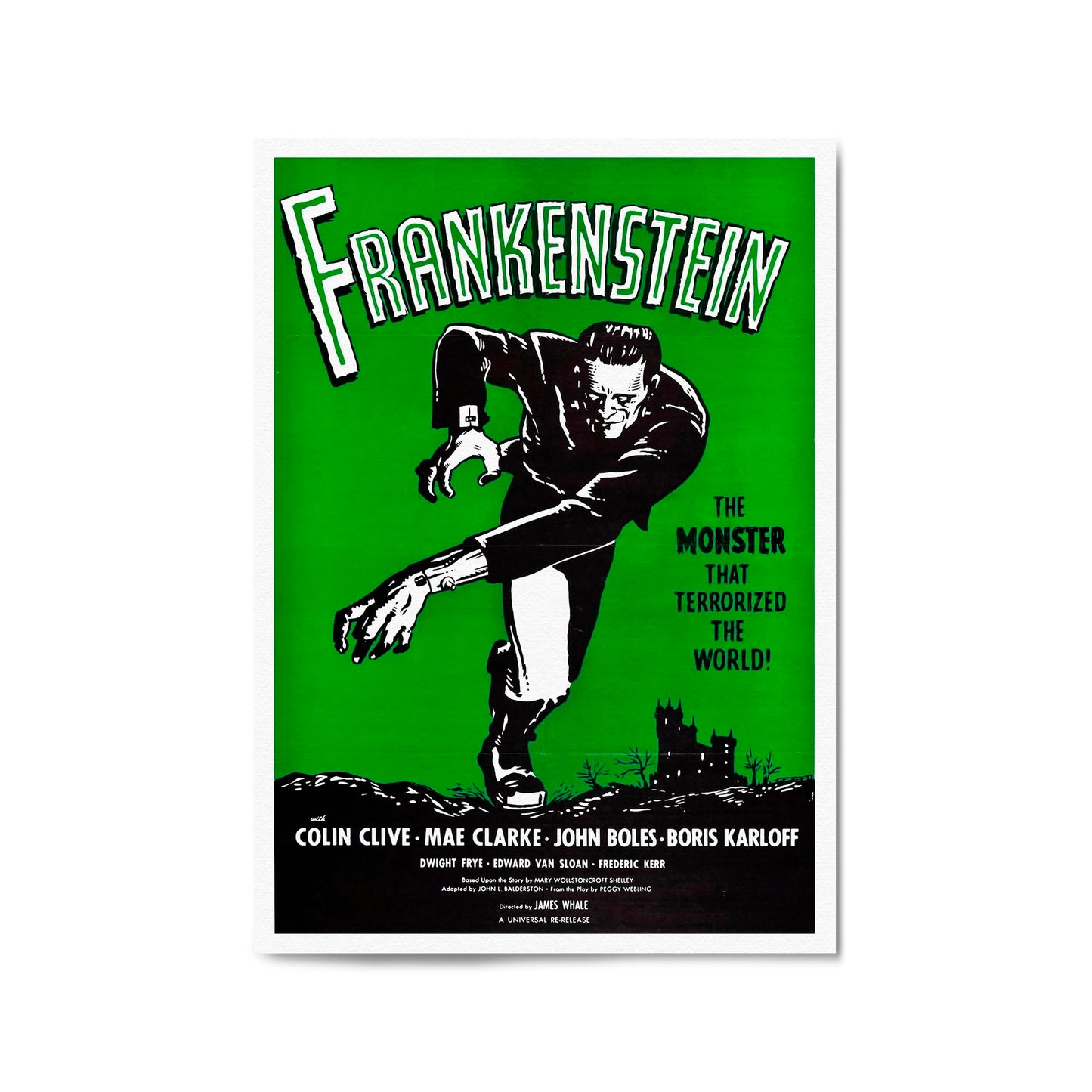 Frankenstein Movie Advert Hollywood Film Wall Art - The Affordable Art Company