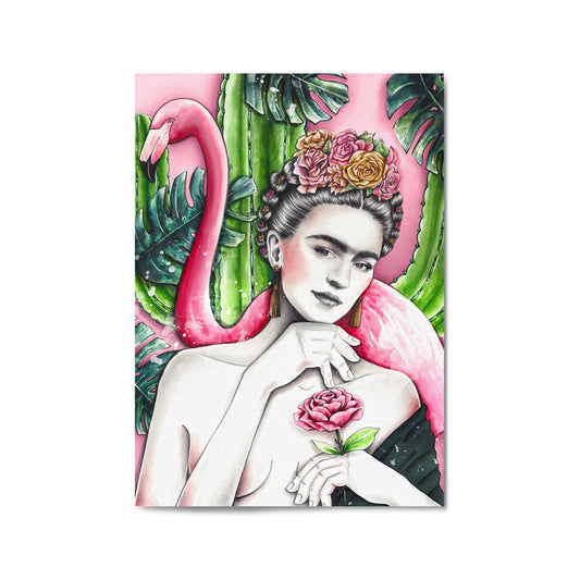 Frida Kahlo Flamingo Painting Fashion Wall Art - The Affordable Art Company