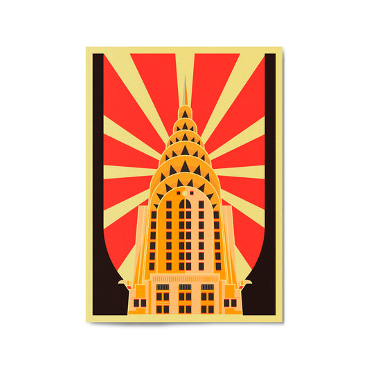 Art Deco Chrysler Building Vintage New York Wall Art - The Affordable Art Company