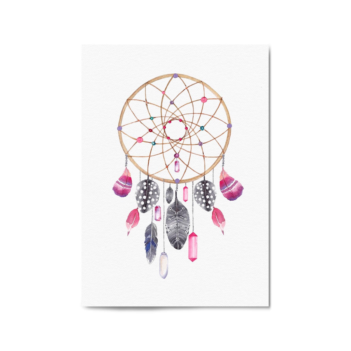 Dream Catcher Nursery Baby Bedroom Wall Art #3 - The Affordable Art Company