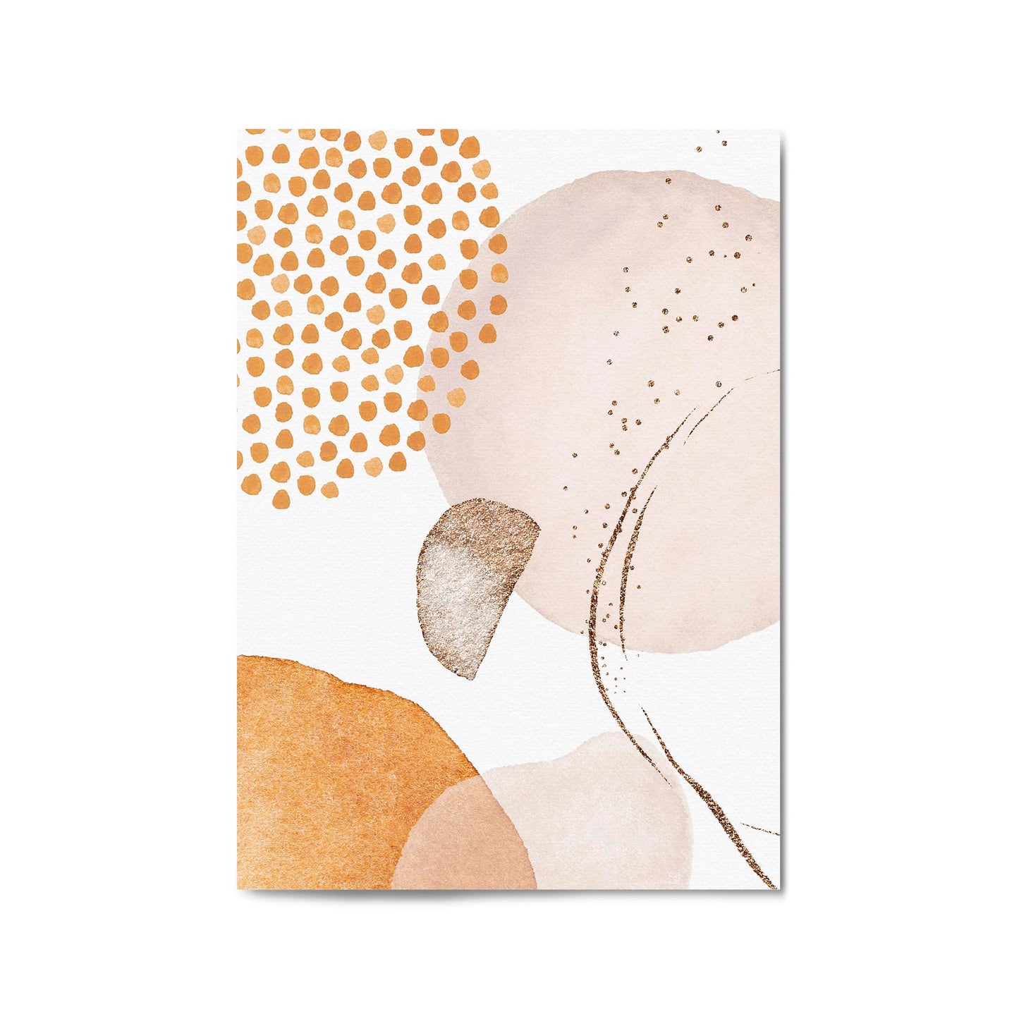Abstract Modern Watercolour Shapes Painting Wall Art #10 - The Affordable Art Company