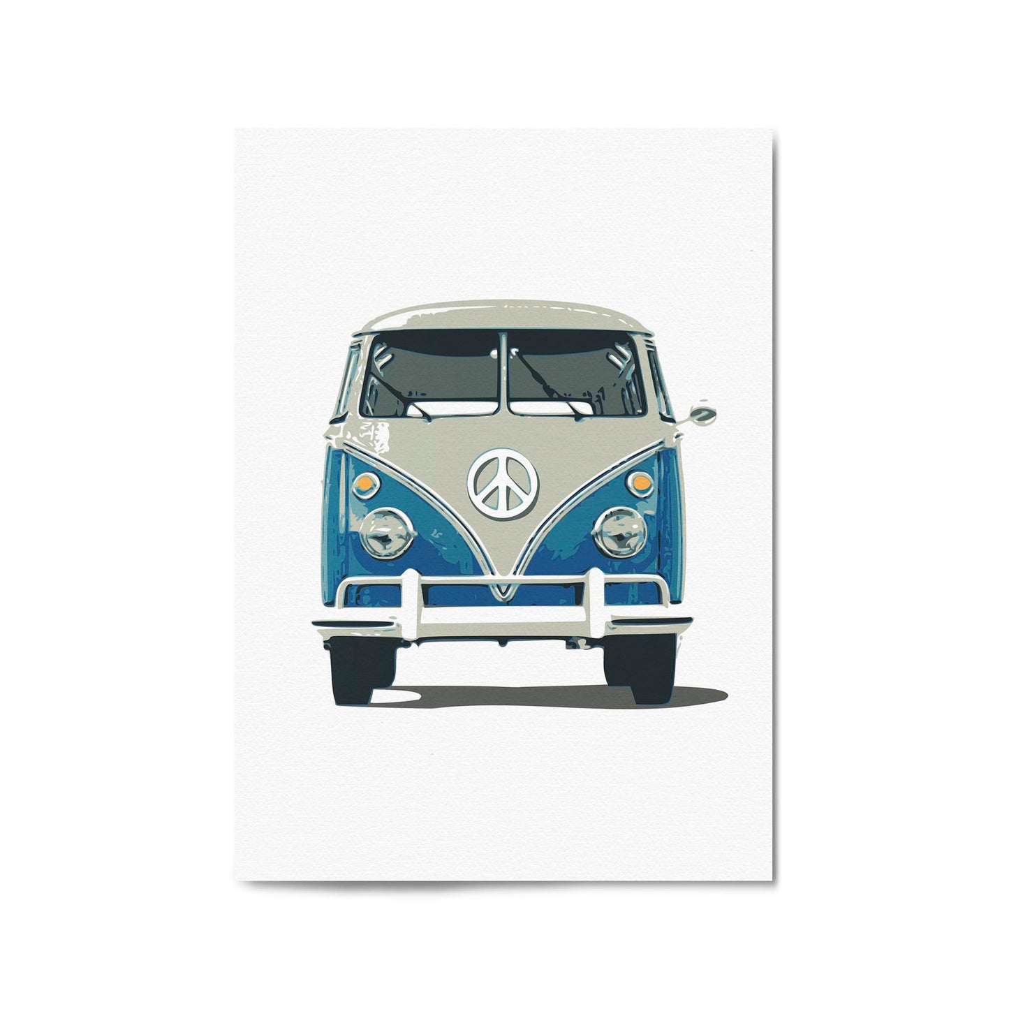 Retro Camper Van Travel Boho Hippy Wall Art #2 - The Affordable Art Company