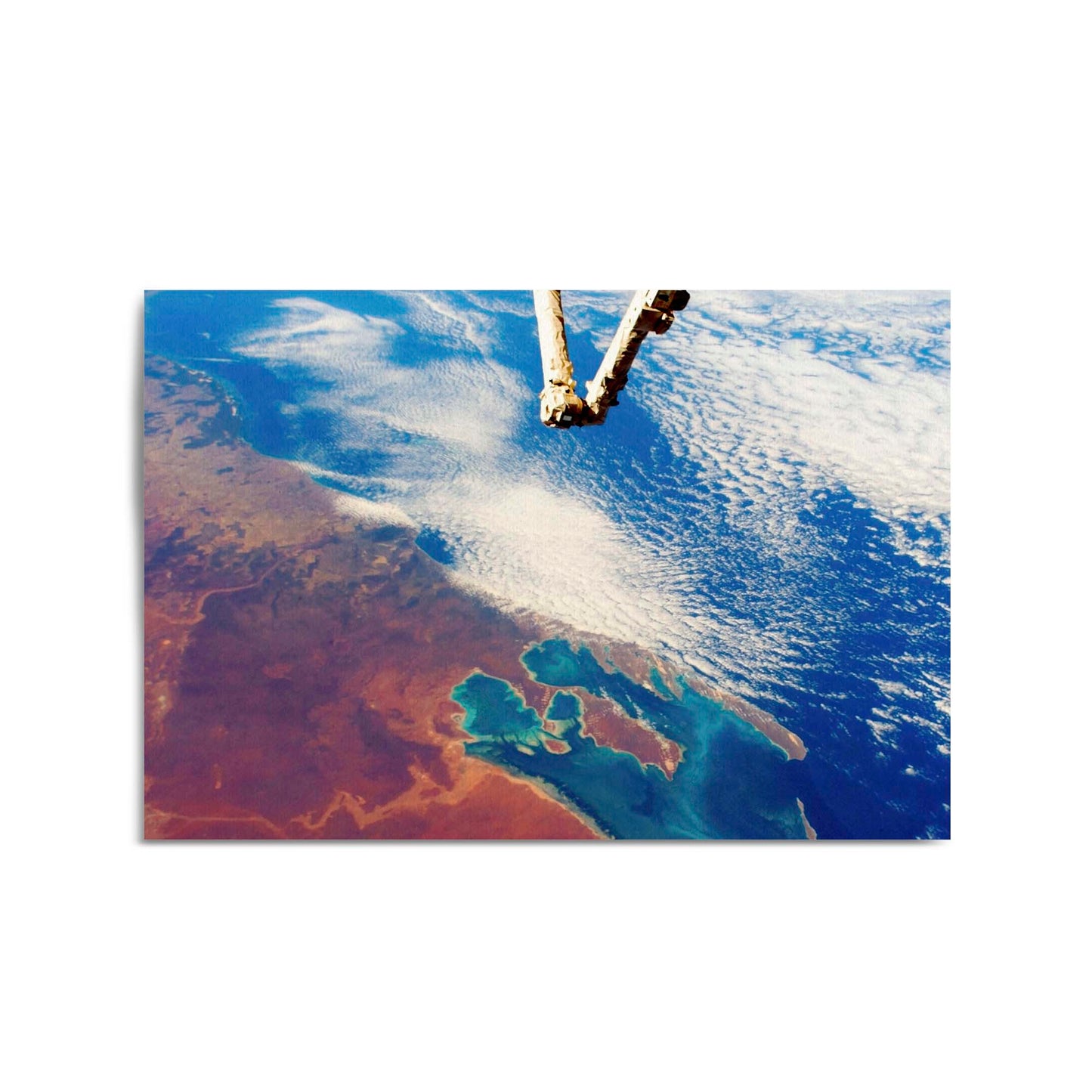 Shark Bay, Australia Satellite Wall Art #1 - The Affordable Art Company