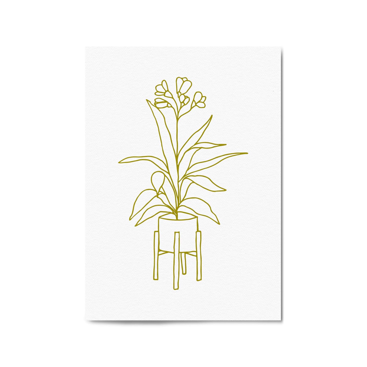 Abstract House Plant Minimal Living Room Wall Art #28 - The Affordable Art Company