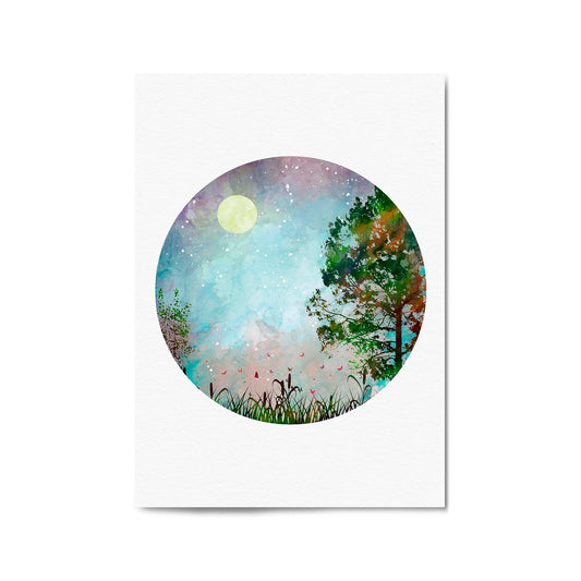 Scandi Circle Landscape Kitchen Minimal Wall Art #2 - The Affordable Art Company