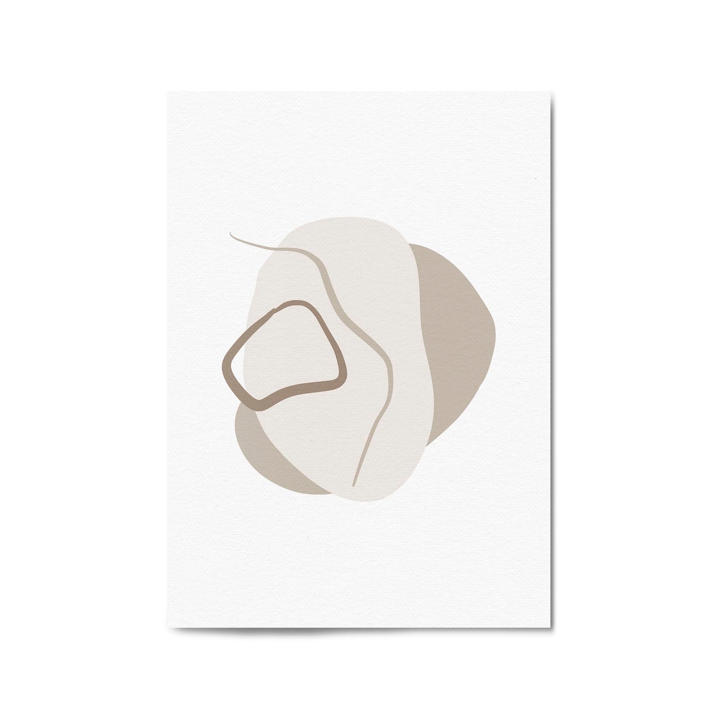 Minimal Black & White Shapes Abstract Wall Art #3 - The Affordable Art Company