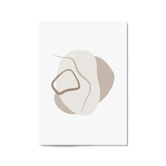 Minimal Black & White Shapes Abstract Wall Art #3 - The Affordable Art Company