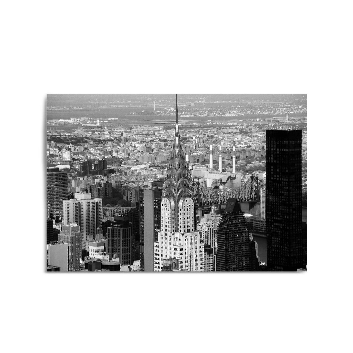 New York City Chrysler Building Black & White Art - The Affordable Art Company