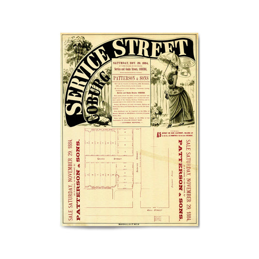Coburg Melbourne Vintage Real Estate Advert Art #2 - The Affordable Art Company