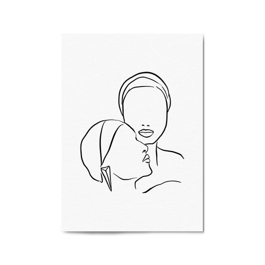 Comfort Female Line Bedroom Minimal Wall Art - The Affordable Art Company