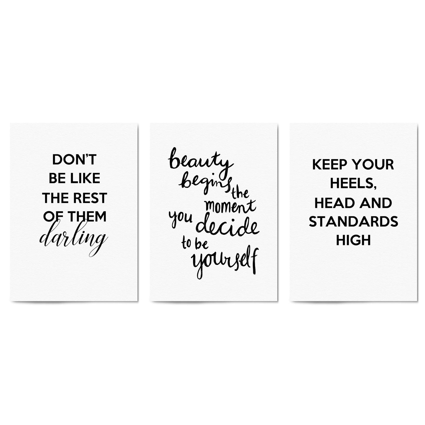 Set of Fashion Quote Girls Bedroom Wall Art - The Affordable Art Company