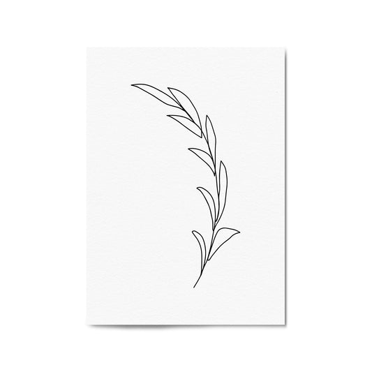 Minimal Floral Drawing Flower Abstract Wall Art #43 - The Affordable Art Company
