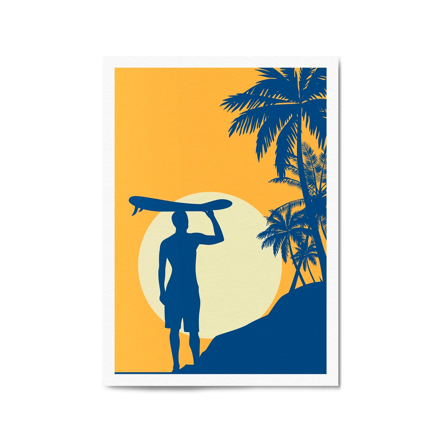 Retro Summer Surf Coastal Vintage Beach Wall Art #1 - The Affordable Art Company