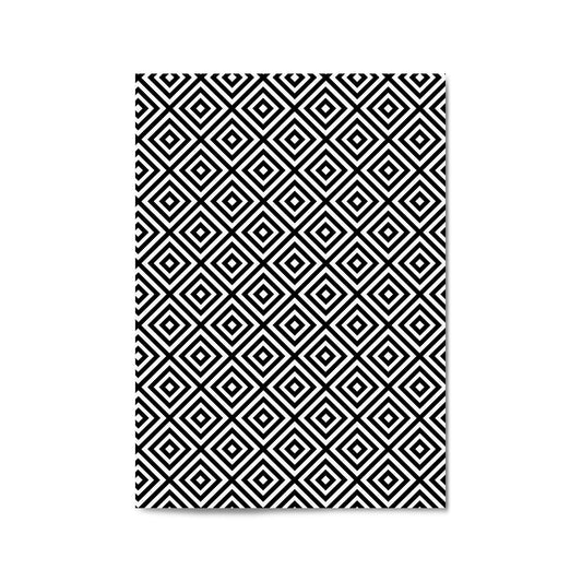 Minimal Geometric Pattern Black & White Wall Art #1 - The Affordable Art Company