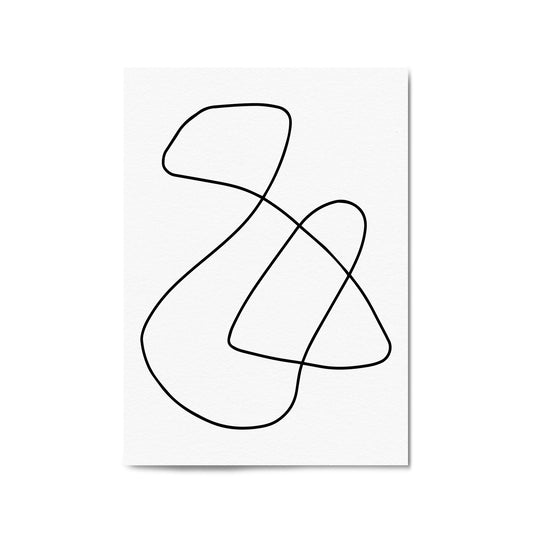 Minimal Abstract Modern Line Artwork Wall Art #4 - The Affordable Art Company