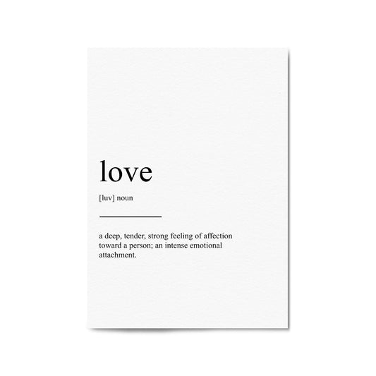 Love Dictionaly Definition Valentines Wall Art - The Affordable Art Company