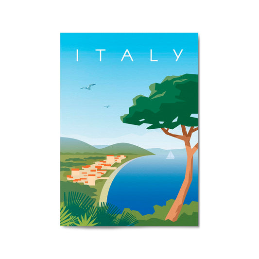 Retro Italy European Travel Vintage Wall Art - The Affordable Art Company