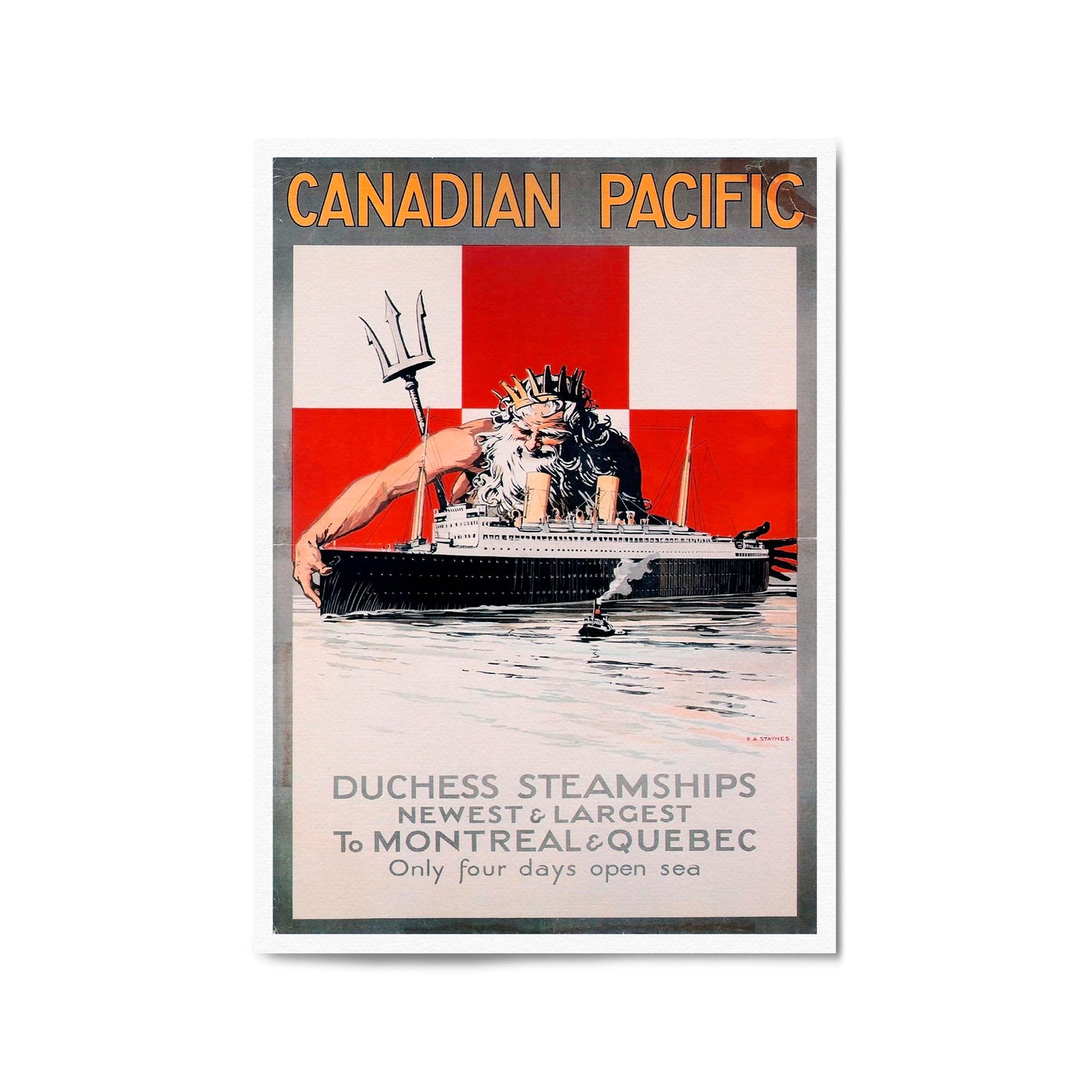 Canadian Pacific Vintage Shipping Advert Wall Art #3 - The Affordable Art Company