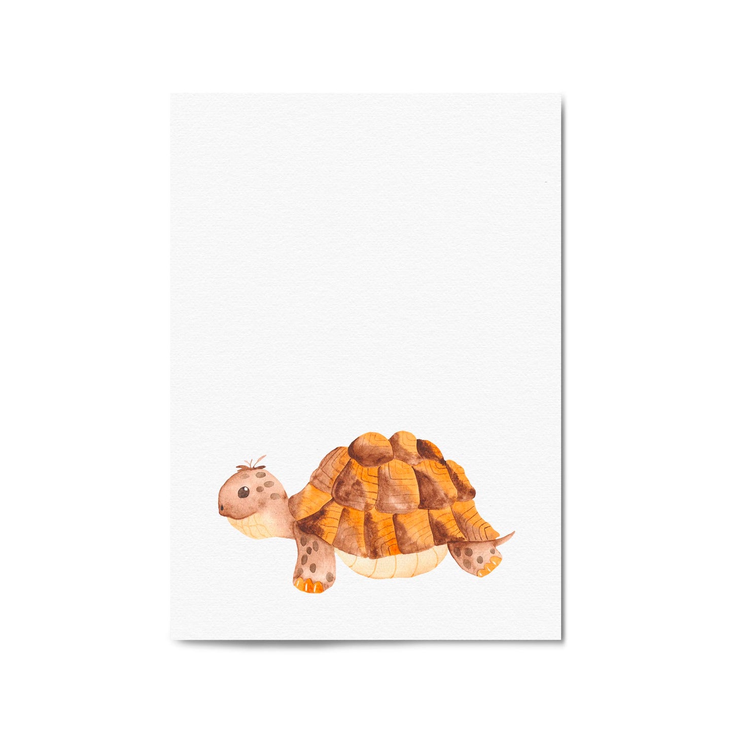 Cartoon Tortoise Cute Nursery Baby Animal Art #2 - The Affordable Art Company