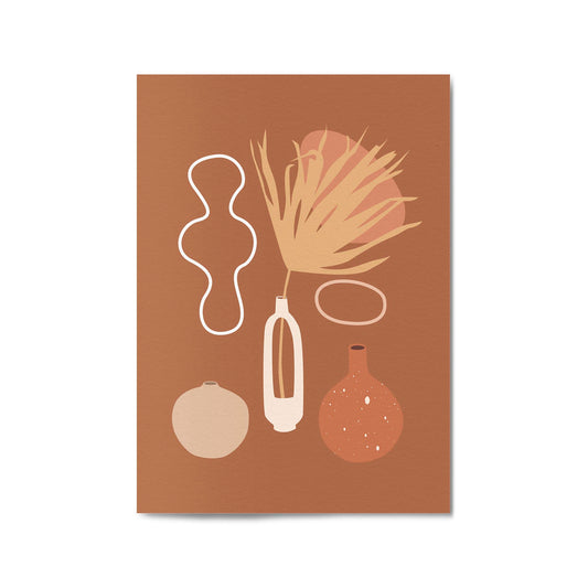 Minimal Plant Abstract Retro Kitchen Wall Art #6 - The Affordable Art Company